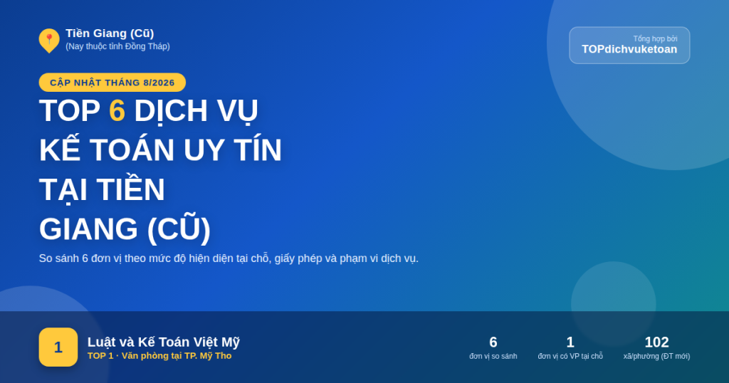 Dịch Vụ Kế Toán Uy Tín Tại Tiền Giang