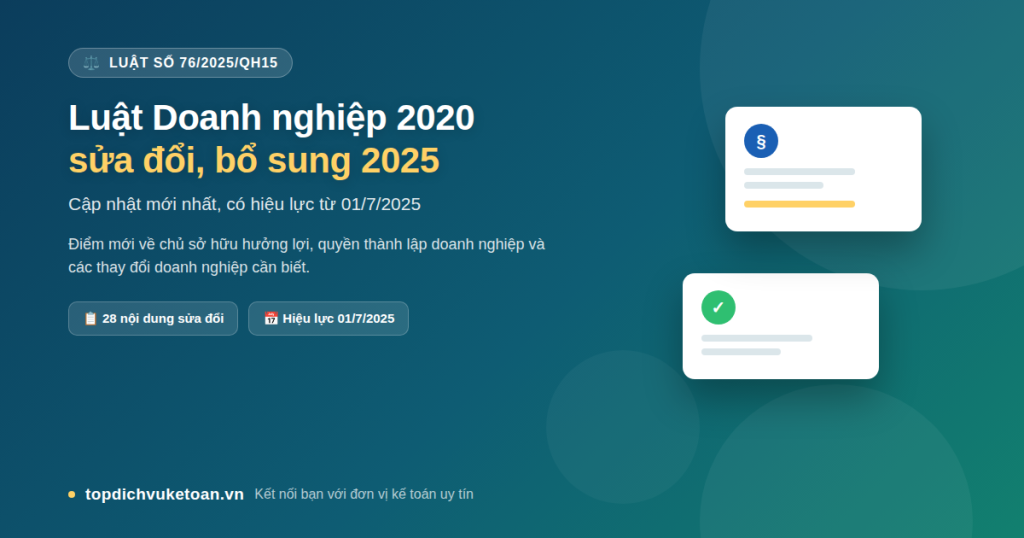 Luật Doanh nghiệp tải file PDF mới nhất - TOP dịch vụ kế toán