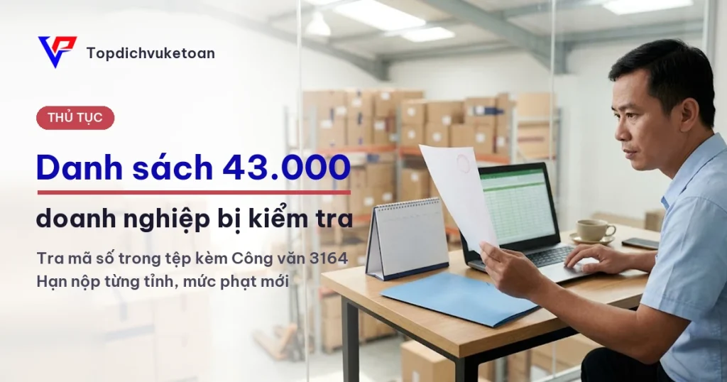 Danh sách 43.000 doanh nghiệp bị kiểm tra chủ sở hữu hưởng lợi theo Công văn 3164